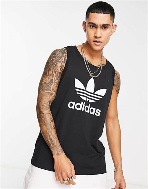 adidas Originals – adicolor – Trägershirt in Schwarz 